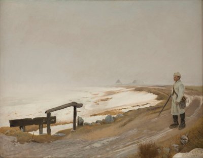 Nebliger Wintertag. Karrebæksminde von Laurits Andersen Ring